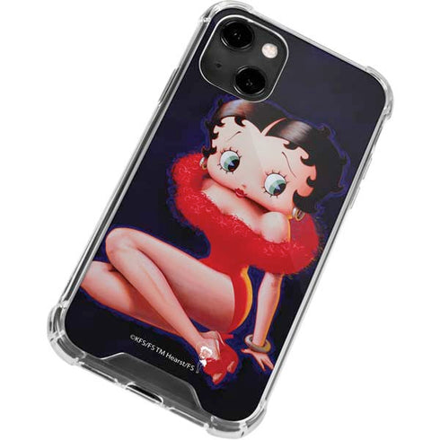 Betty Boop Red Dress iPhone 14 Clear Case